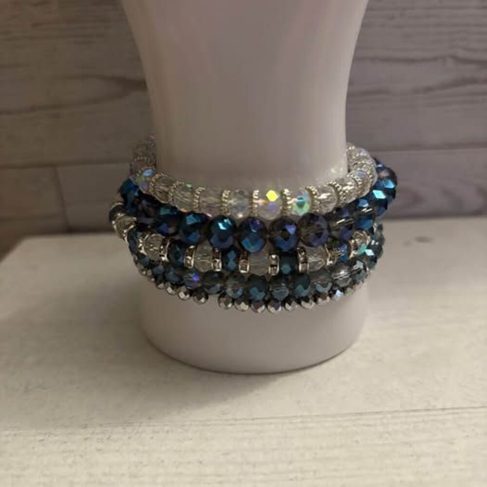 Handmade Beaded Bracelet Stack 0264